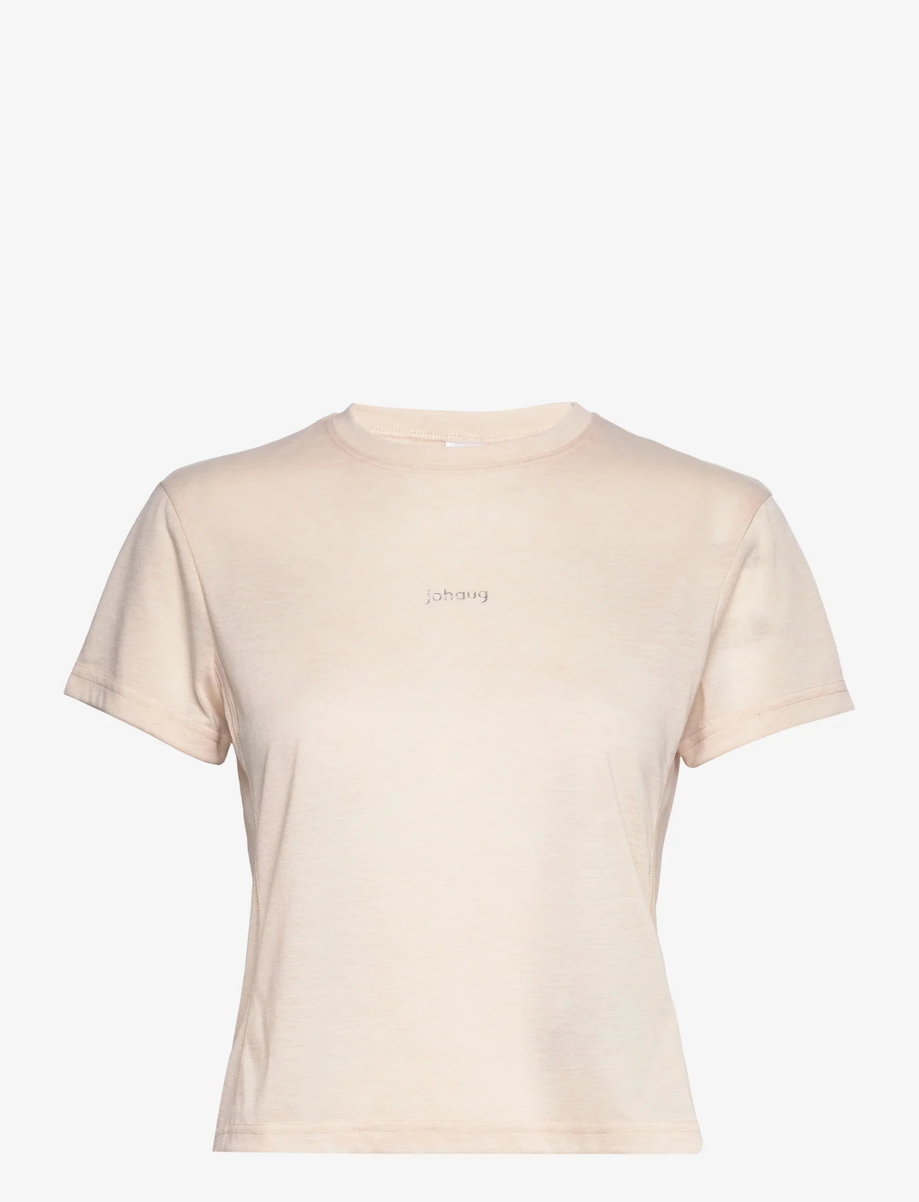Johaug - Aerial Woolmix Tee 2.0 - t-shirts - light beige - 0