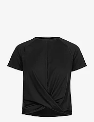 Johaug - Shape Studio Crossover Tee - t-shirts - black - 0