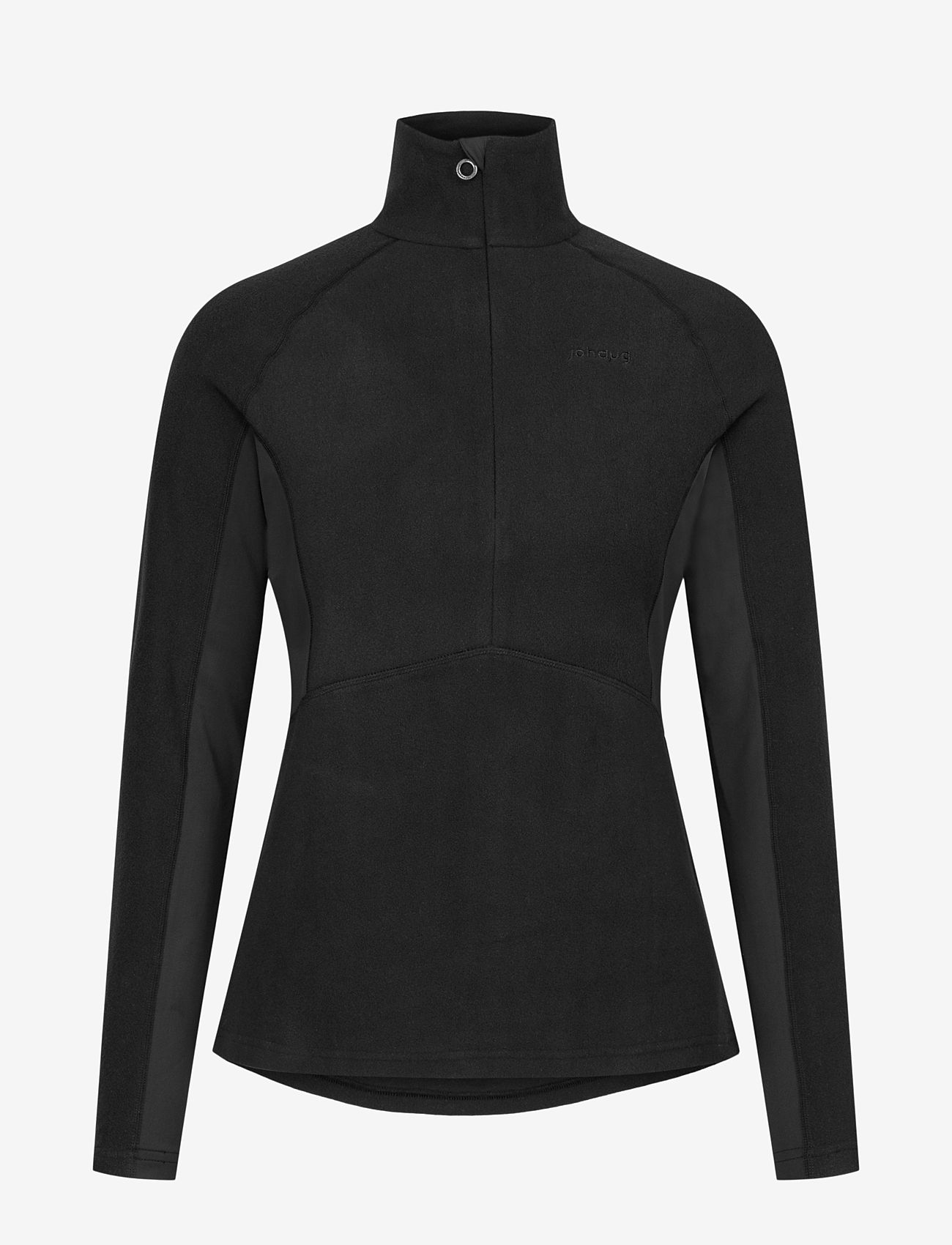 Johaug Fusion Fleece Half Zip, L, Black, Sport Clothing > Sport Fleeces & Midlayers, Dame
