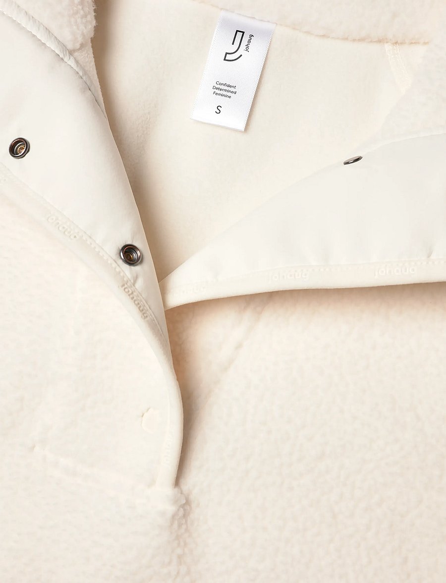 Johaug - Fusion Pile Oversized Henley - oberteile - tofu - 4
