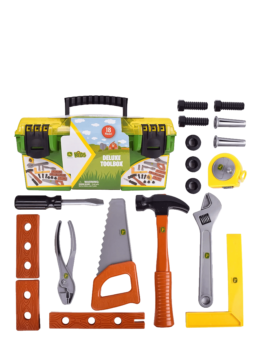 John Deere - John Deere Deluxe Toolbox - leikfangaverkfæri - multi - 0
