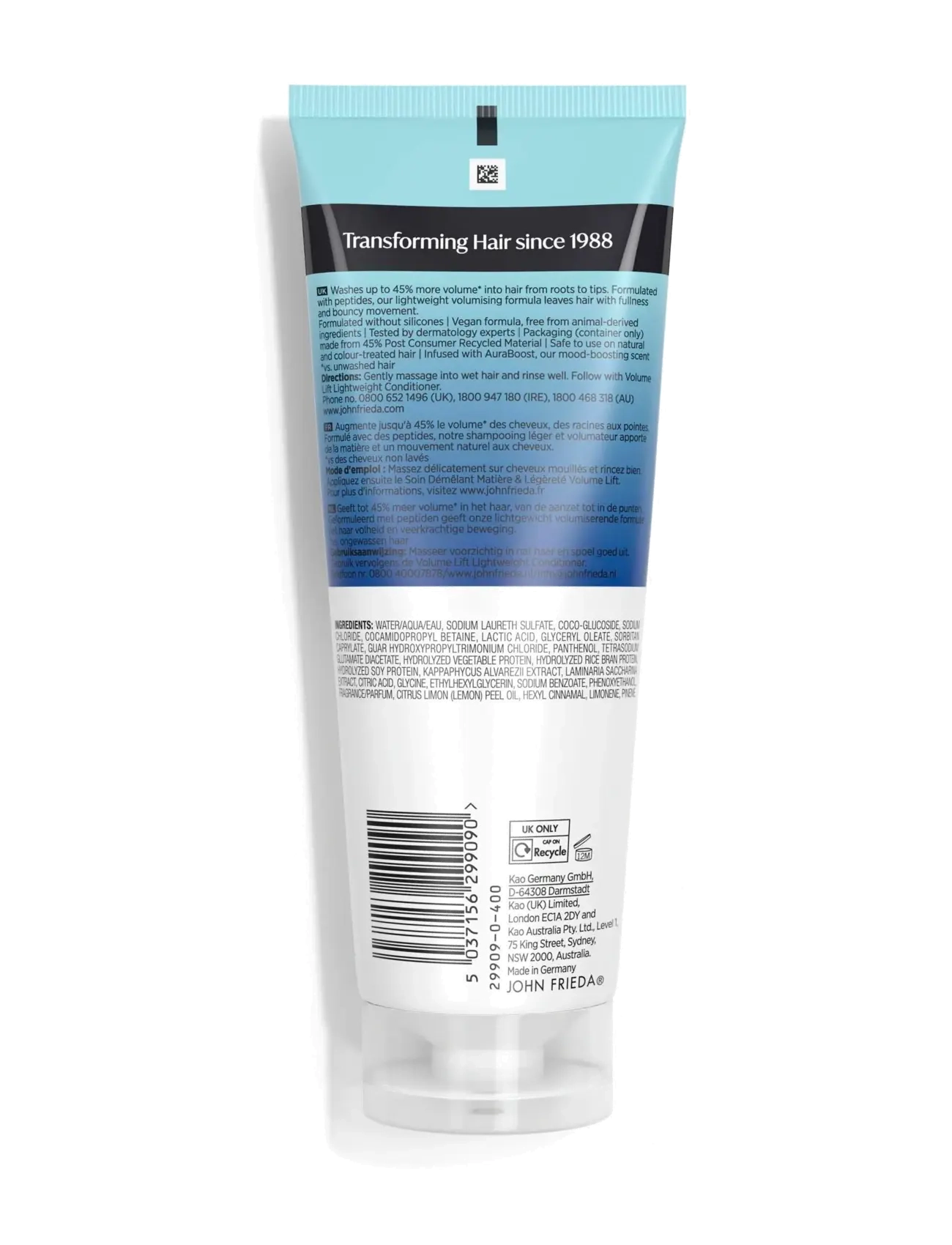 John Frieda - Volume Lift Lightweight Shampoo 250 ml - shampoo - clear - 1