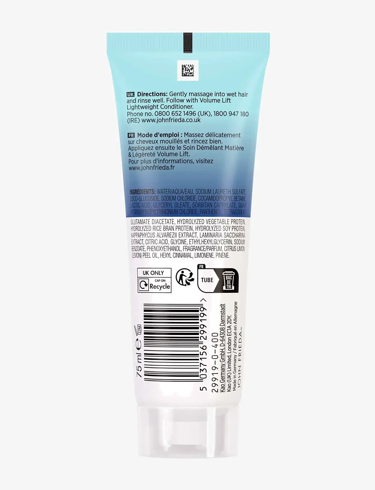 John Frieda - Volume Lift Lightweight Shampoo 75 ml - shampoo - clear - 1