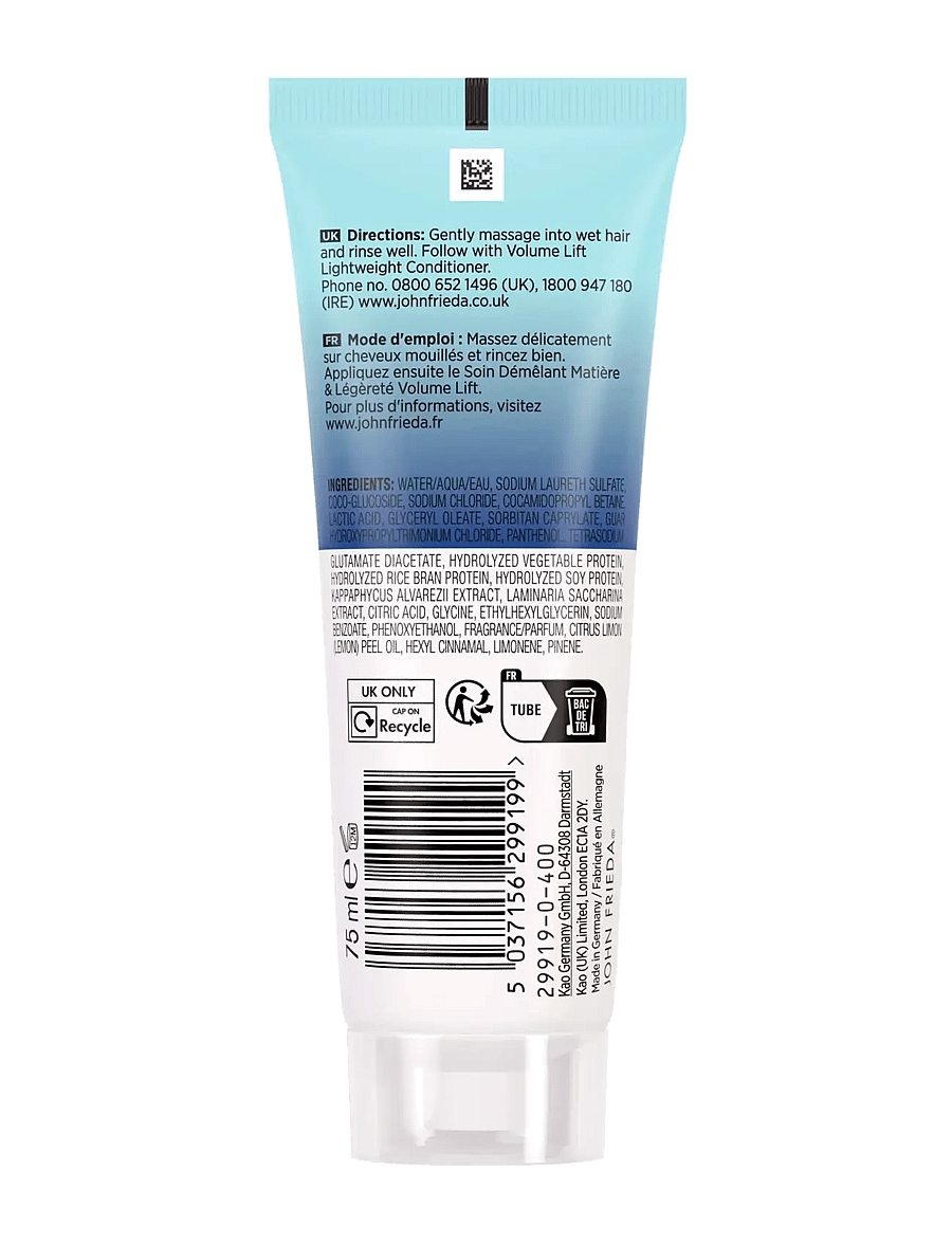 John Frieda - Volume Lift Lightweight Shampoo 75 ml - shampoo - clear - 1