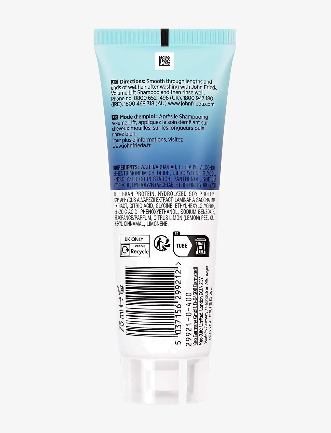 John Frieda - Volume Lift Lightweight Conditioner 75 ml - balsam - clear - 1