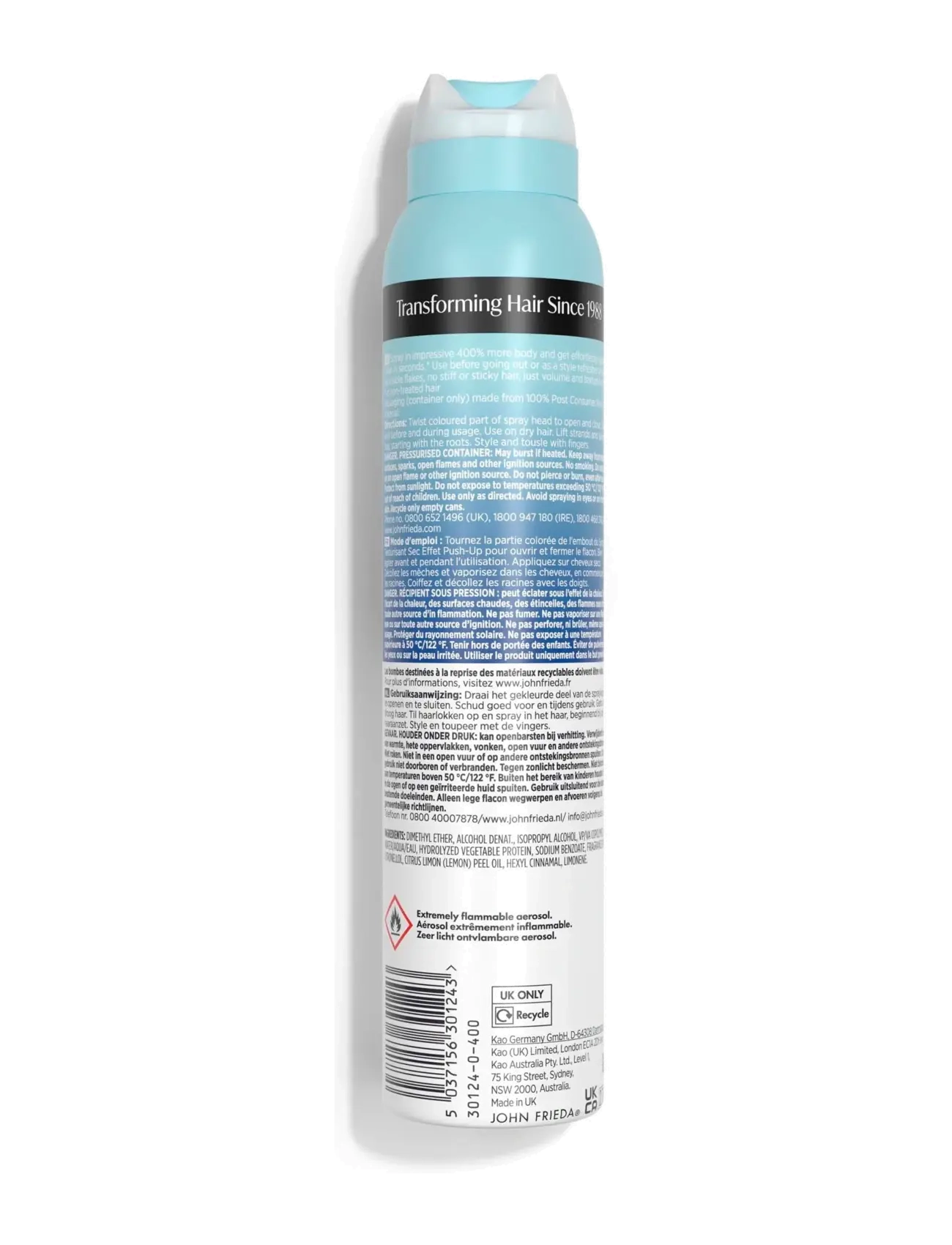 John Frieda - Volume Lift Push up dry texture spray 200 ml - volymspray - clear - 1