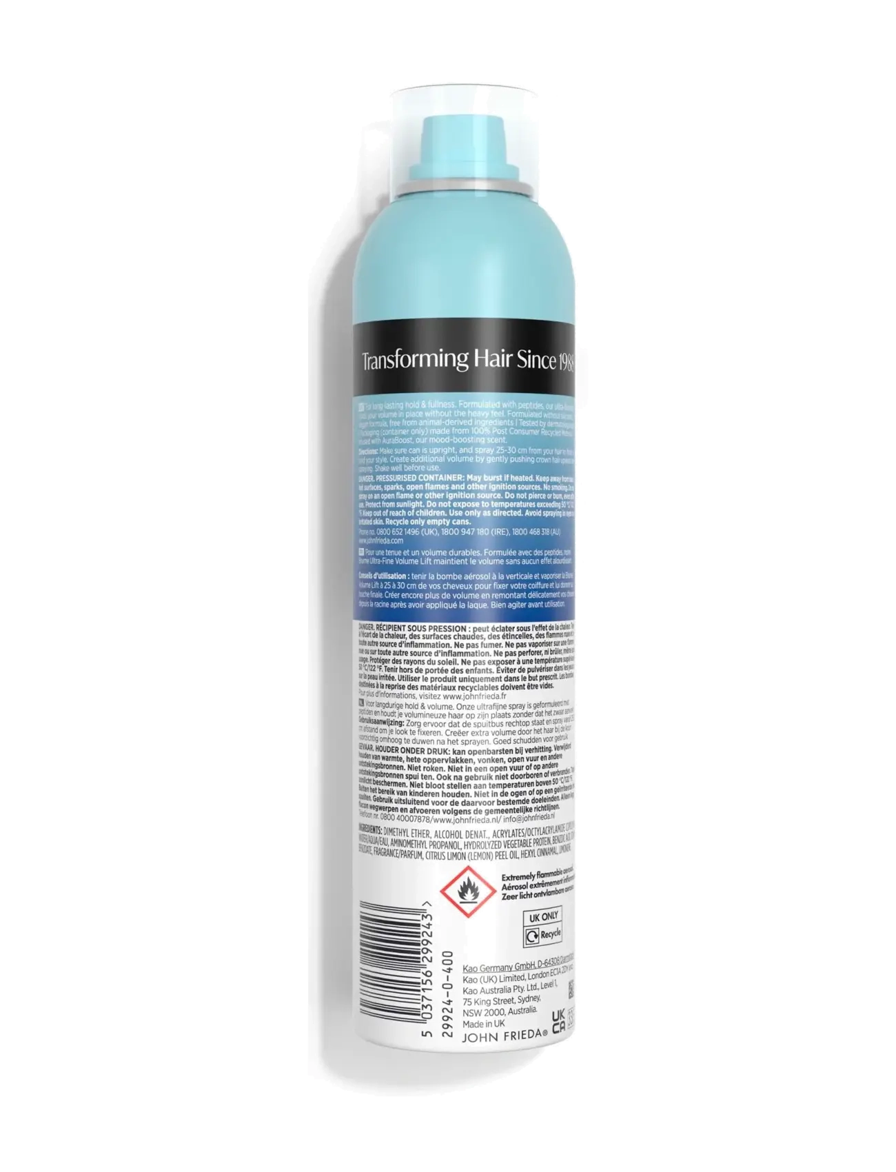 John Frieda - Volume Lift Lightweight Hairspray 250 ml - clear - 1