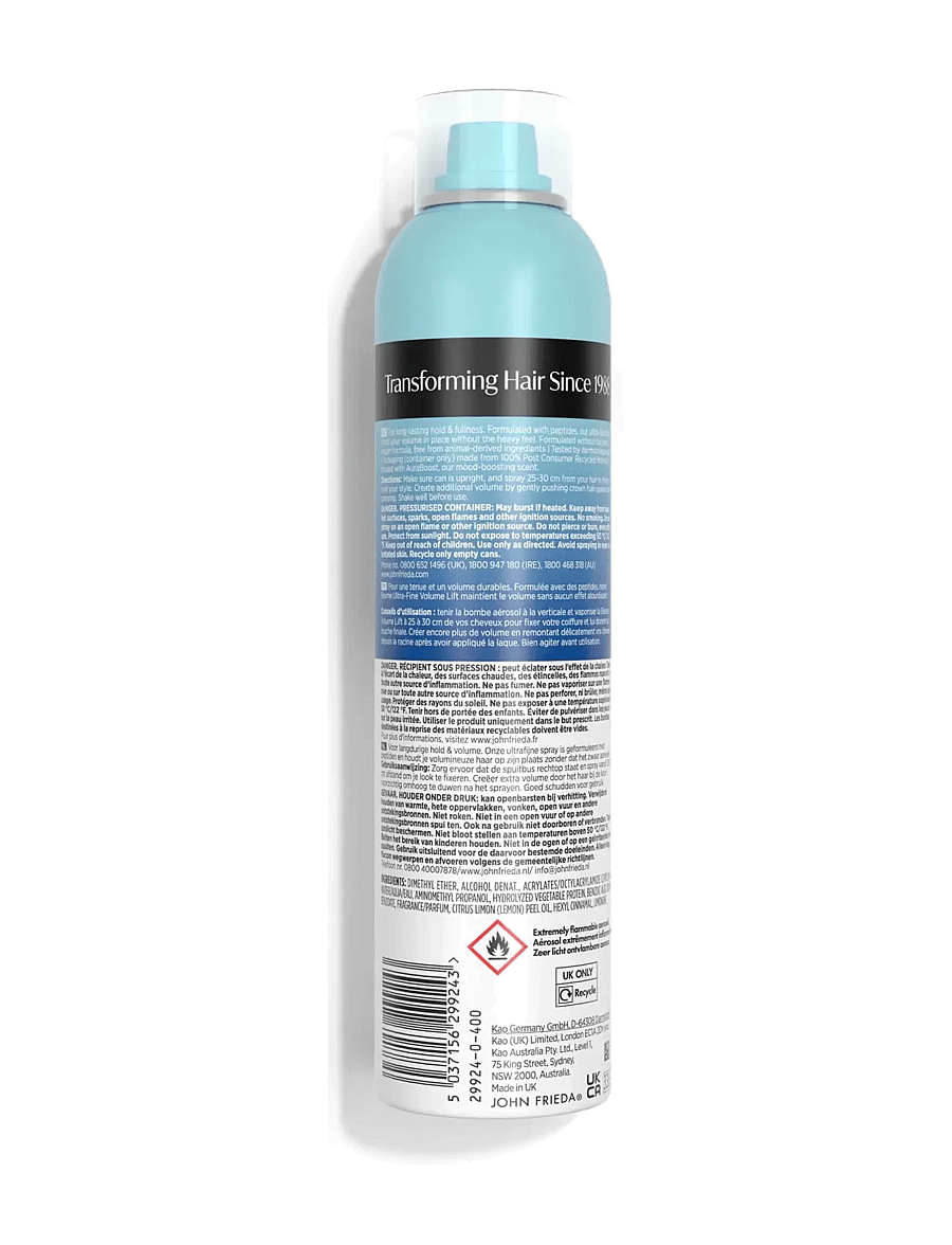 John Frieda - Volume Lift Lightweight Hairspray 250 ml - hårspray - clear - 1