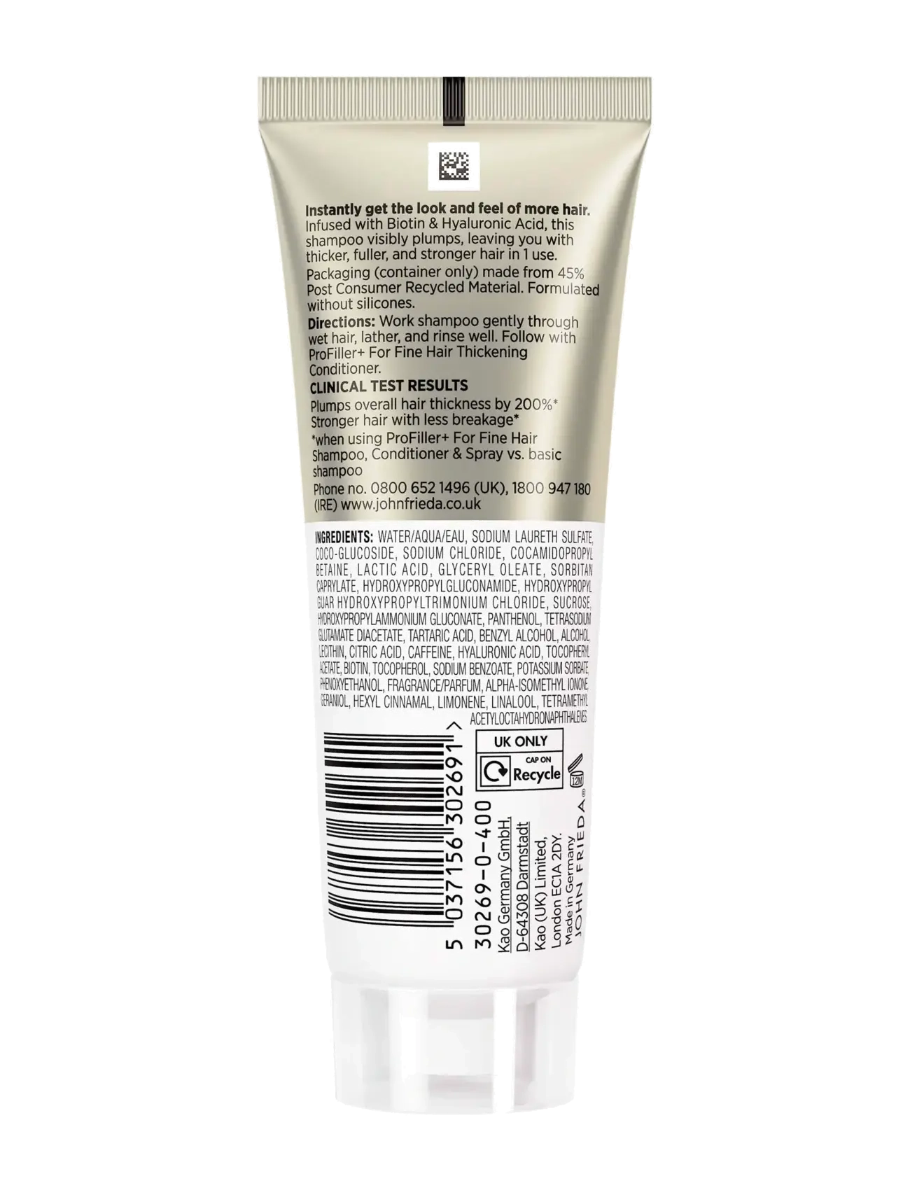 John Frieda - ProFiller+ Thickening Shampoo 75 ml - hårpleje - clear - 1