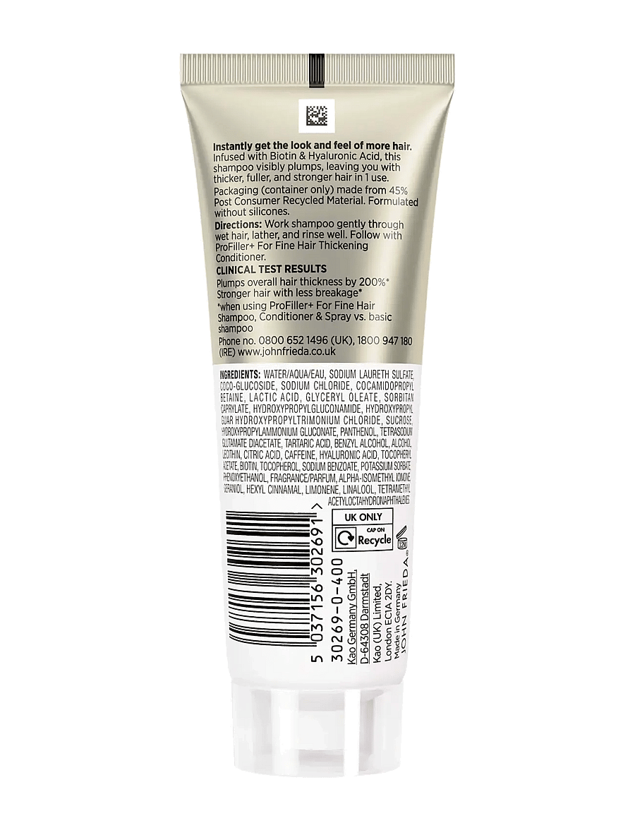 John Frieda - ProFiller+ Thickening Shampoo 75 ml - shampoo - clear - 1