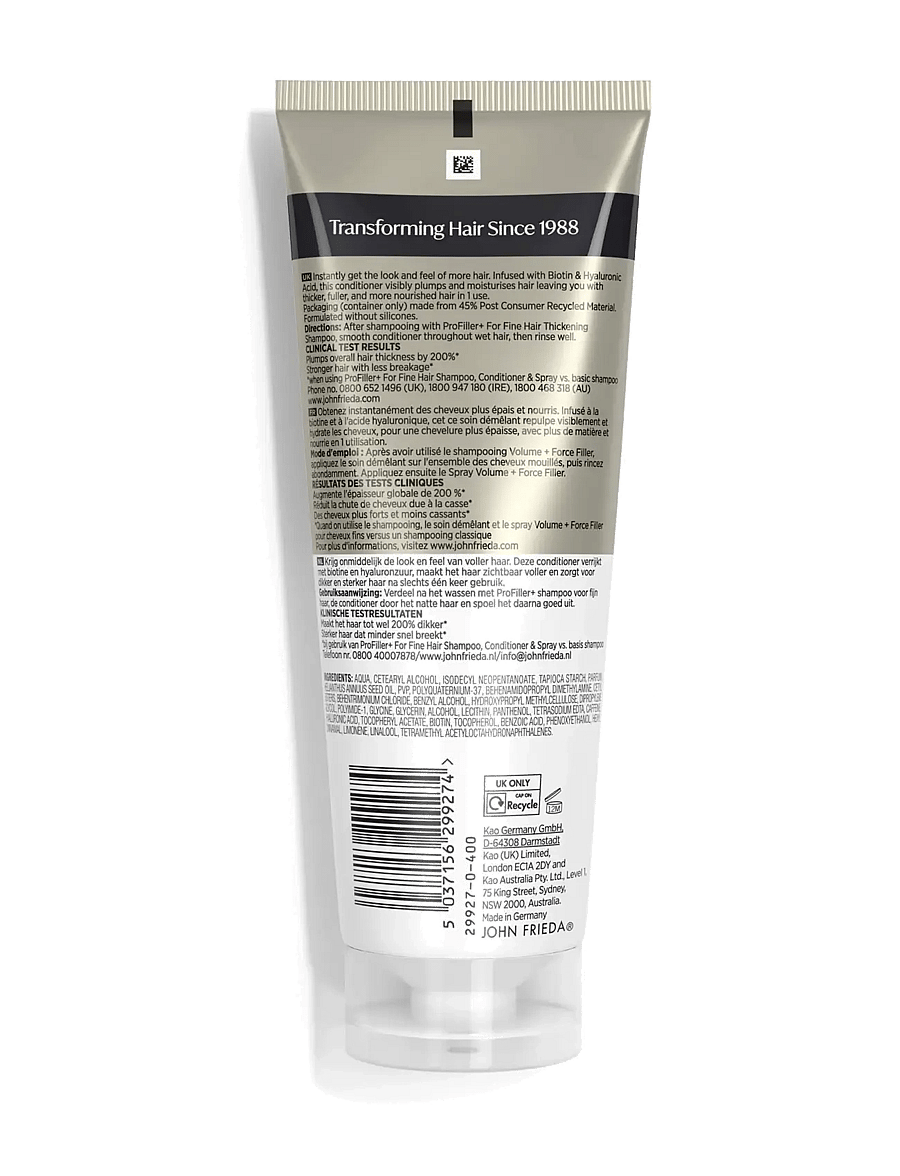 John Frieda - ProFiller+ Thickening Conditioner 250 ml - balsam - clear - 1