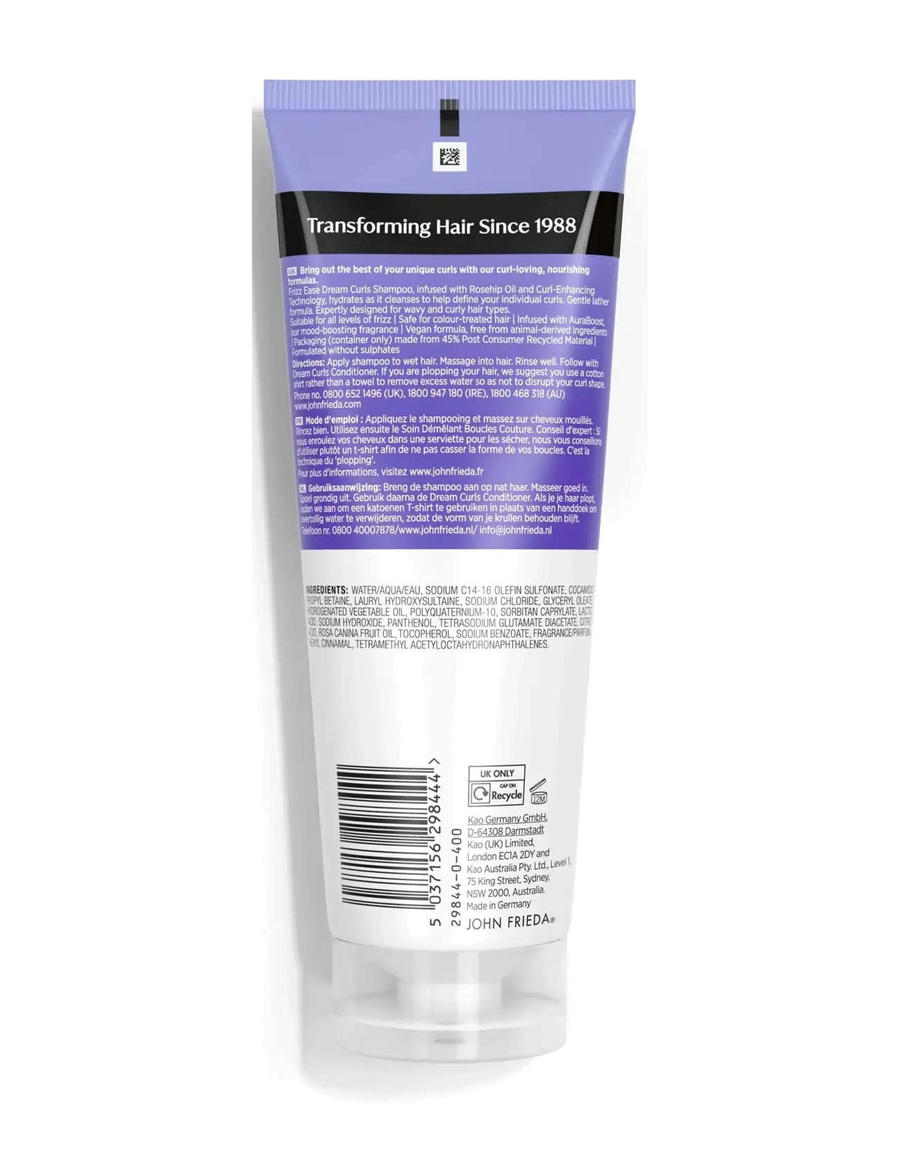 John Frieda - Frizz Ease Dream Curls Shampoo 250 ml - shampoo - clear - 1