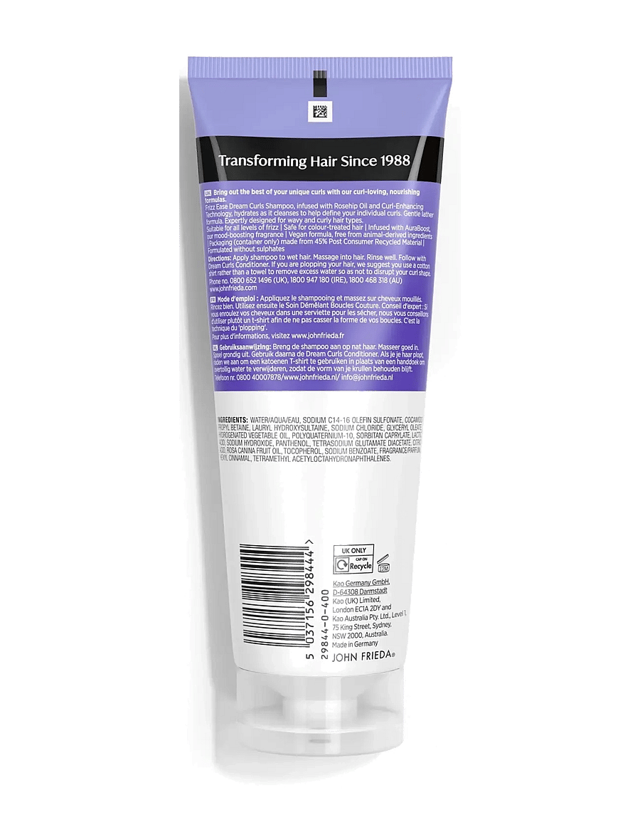 John Frieda - Frizz Ease Dream Curls Shampoo 250 ml - shampoo - clear - 1