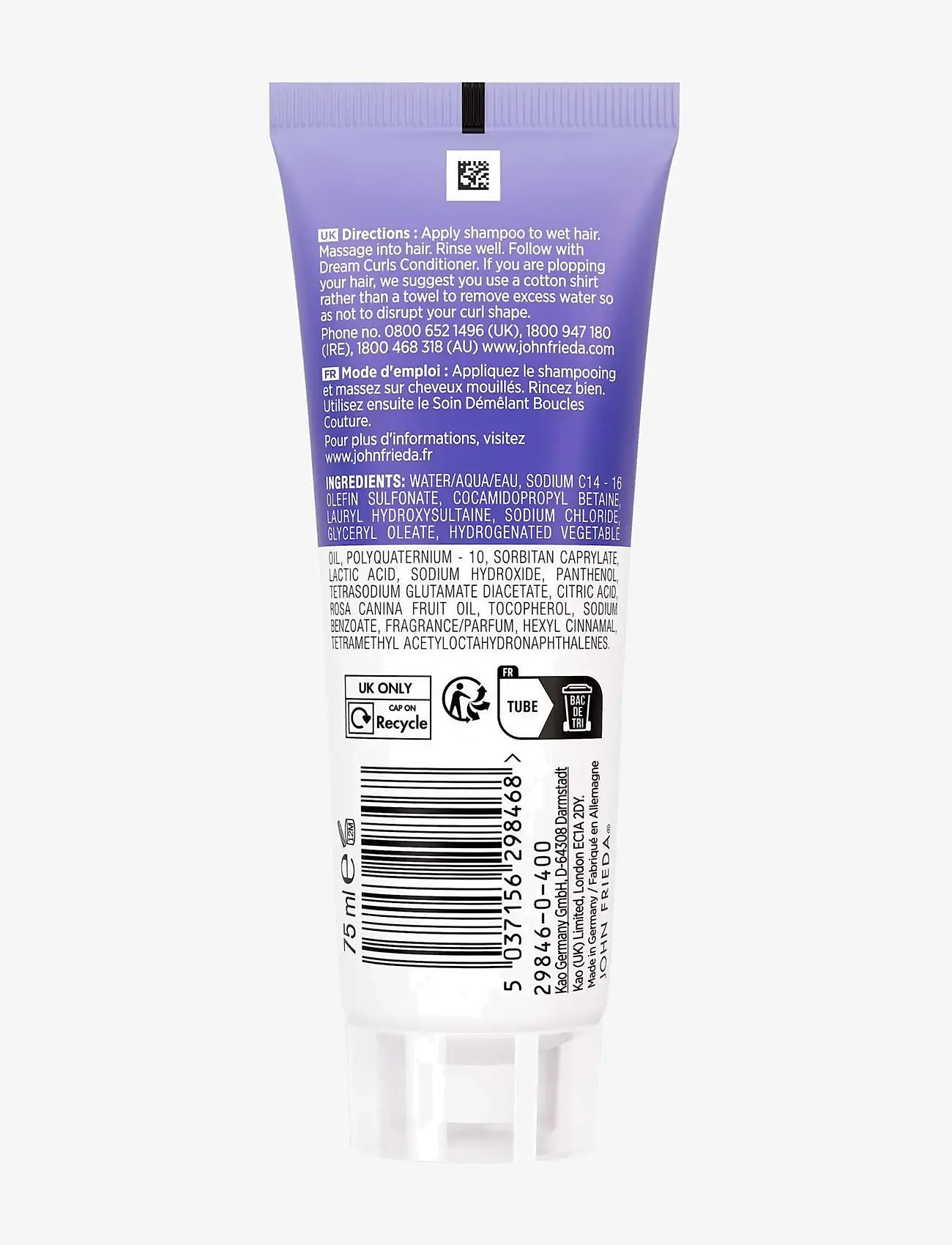 John Frieda - Frizz Ease Dream Curls Shampoo 75 ml - shampoo - clear - 1