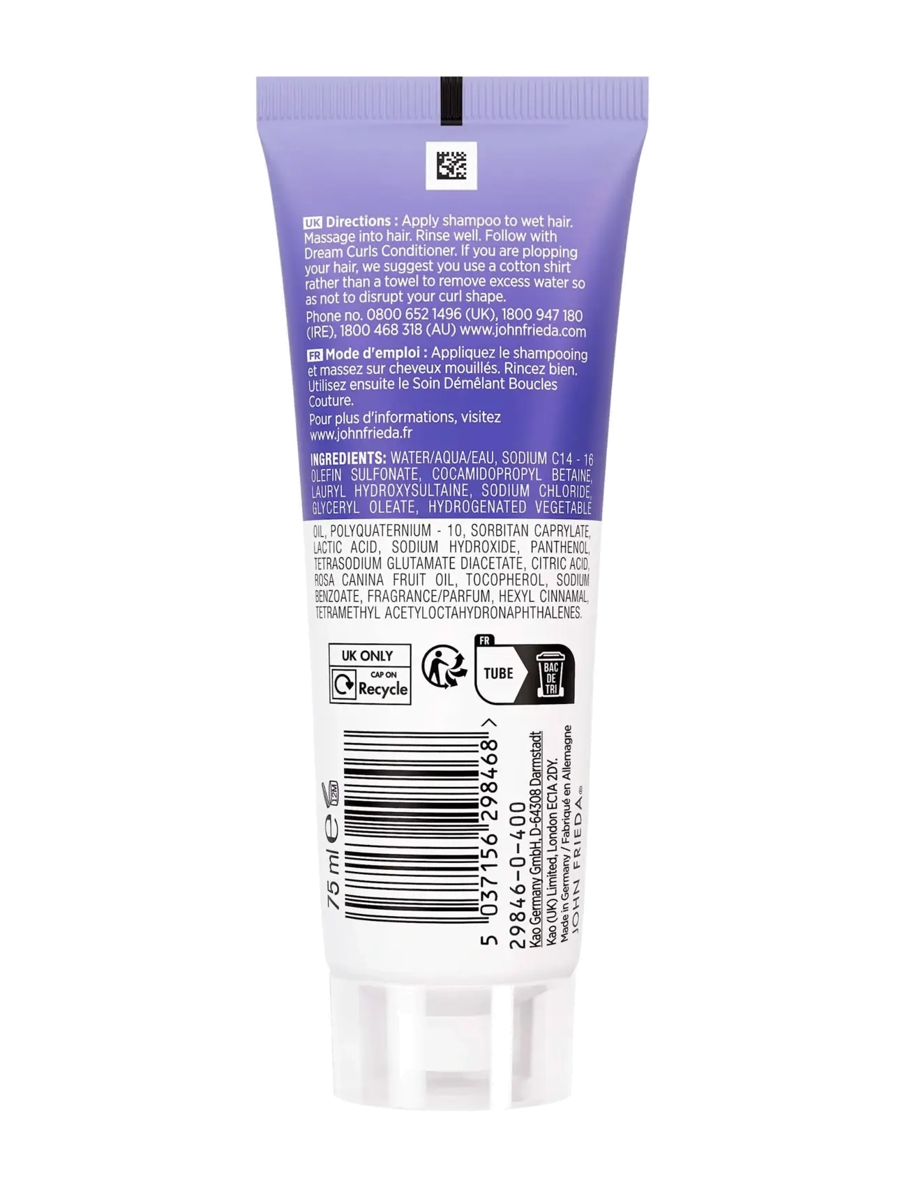 John Frieda - Frizz Ease Dream Curls Shampoo 75 ml - shampoo - clear - 1