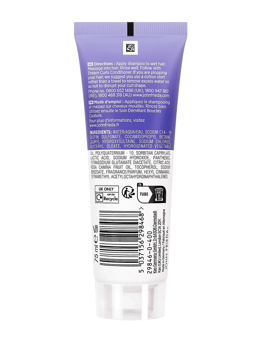 John Frieda - Frizz Ease Dream Curls Shampoo 75 ml - shampoo - clear - 1