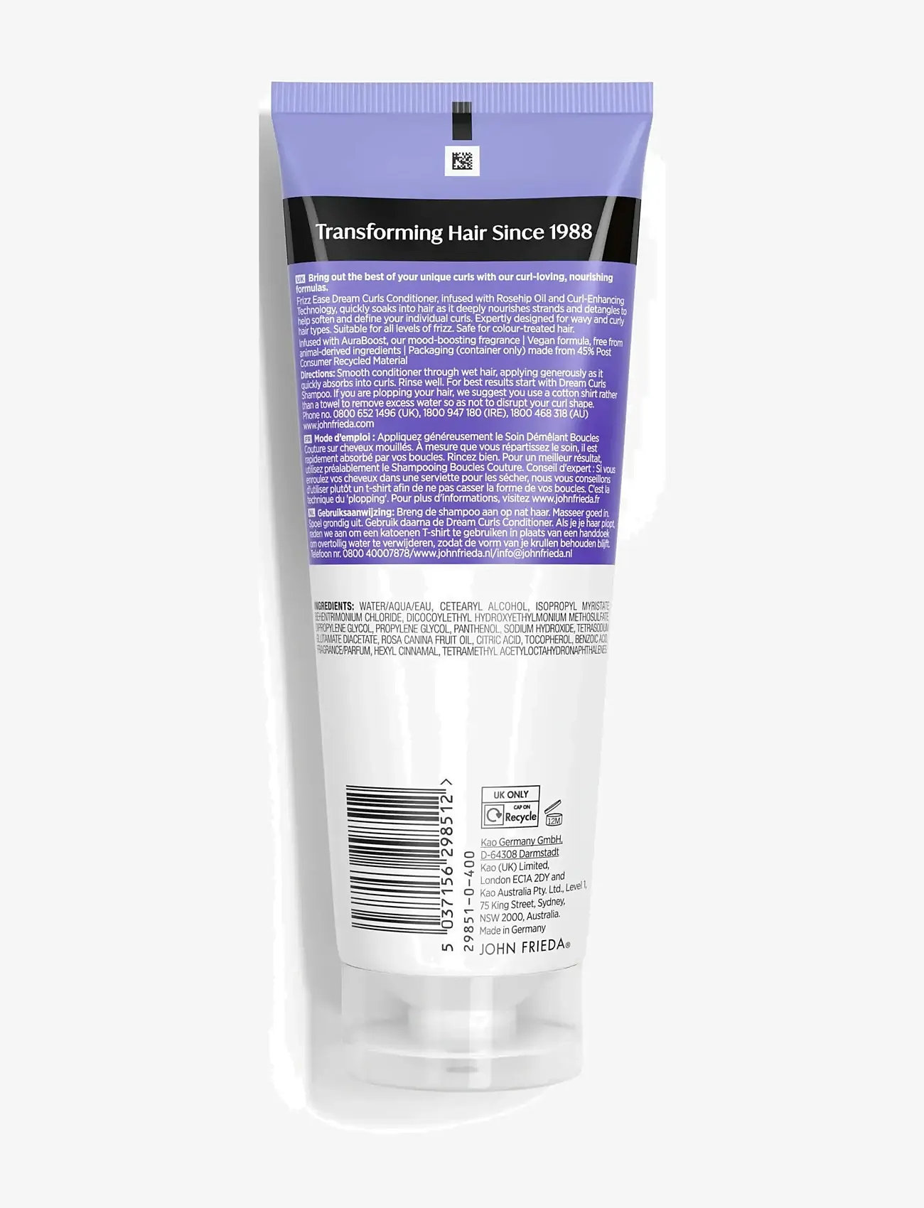 John Frieda - Frizz Ease Dream Curls Conditioner 250 ml - balsam & conditioner - clear - 1