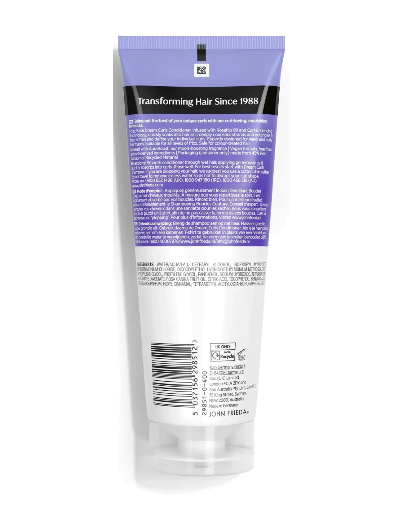 John Frieda - Frizz Ease Dream Curls Conditioner 250 ml - balsam - clear - 1