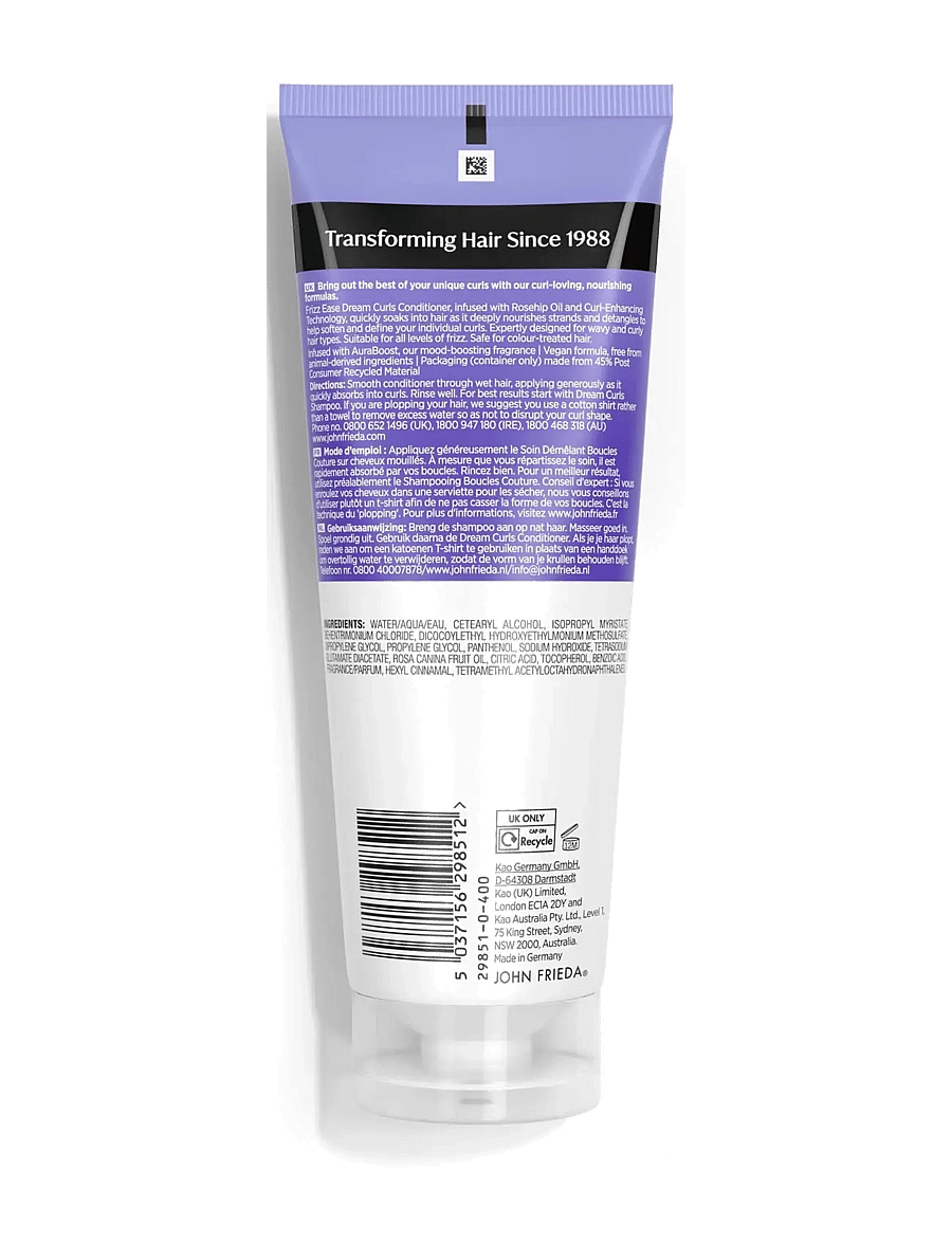 John Frieda - Frizz Ease Dream Curls Conditioner 250 ml - balsam - clear - 1