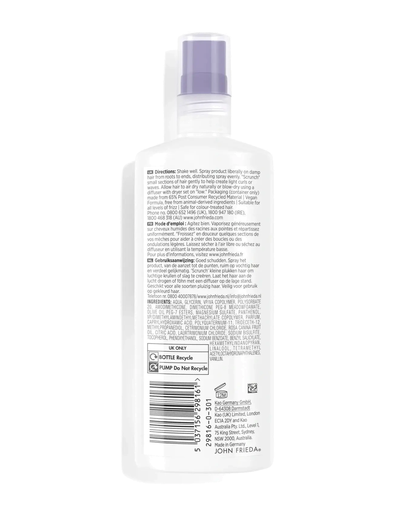 John Frieda - Frizz Ease Dream Curls Styling Spray 200 ml - clear - 1