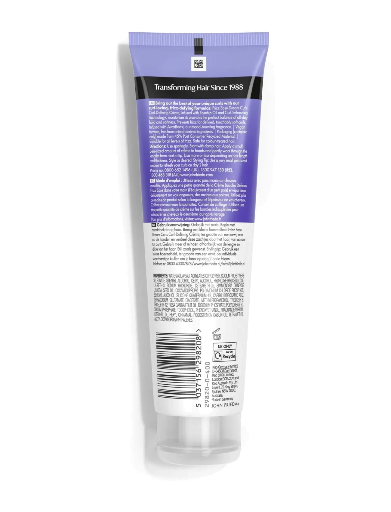 John Frieda - Frizz Ease Dream Curls Curl defining creme 150 ml - stylingcremer - clear - 1