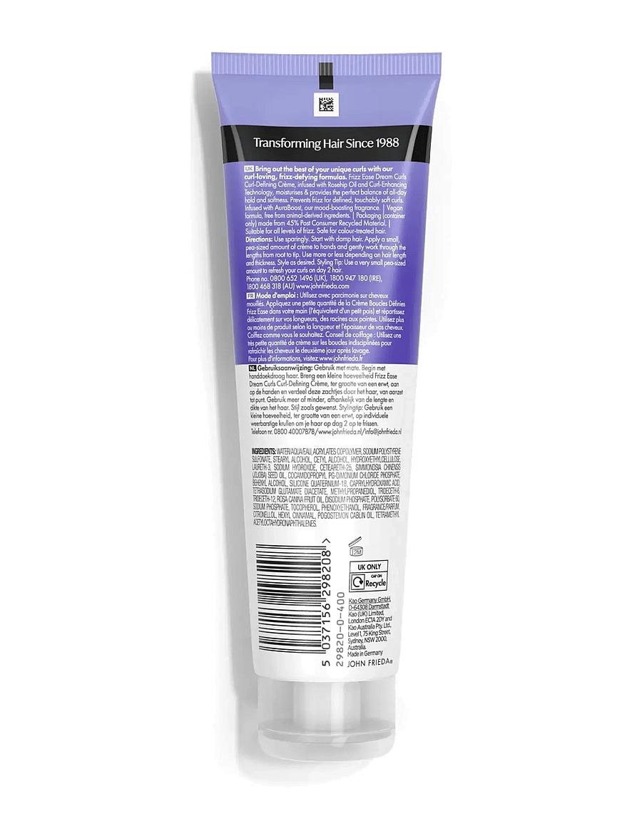 John Frieda - Frizz Ease Dream Curls Curl defining creme 150 ml - stylingkräm - clear - 1