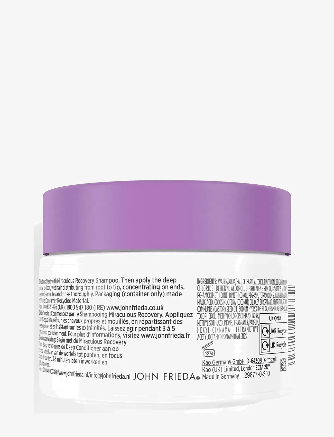 John Frieda - Frizz Ease Miraculous Recovery Deep conditioner 250 ml - balsam & conditioner - clear - 1