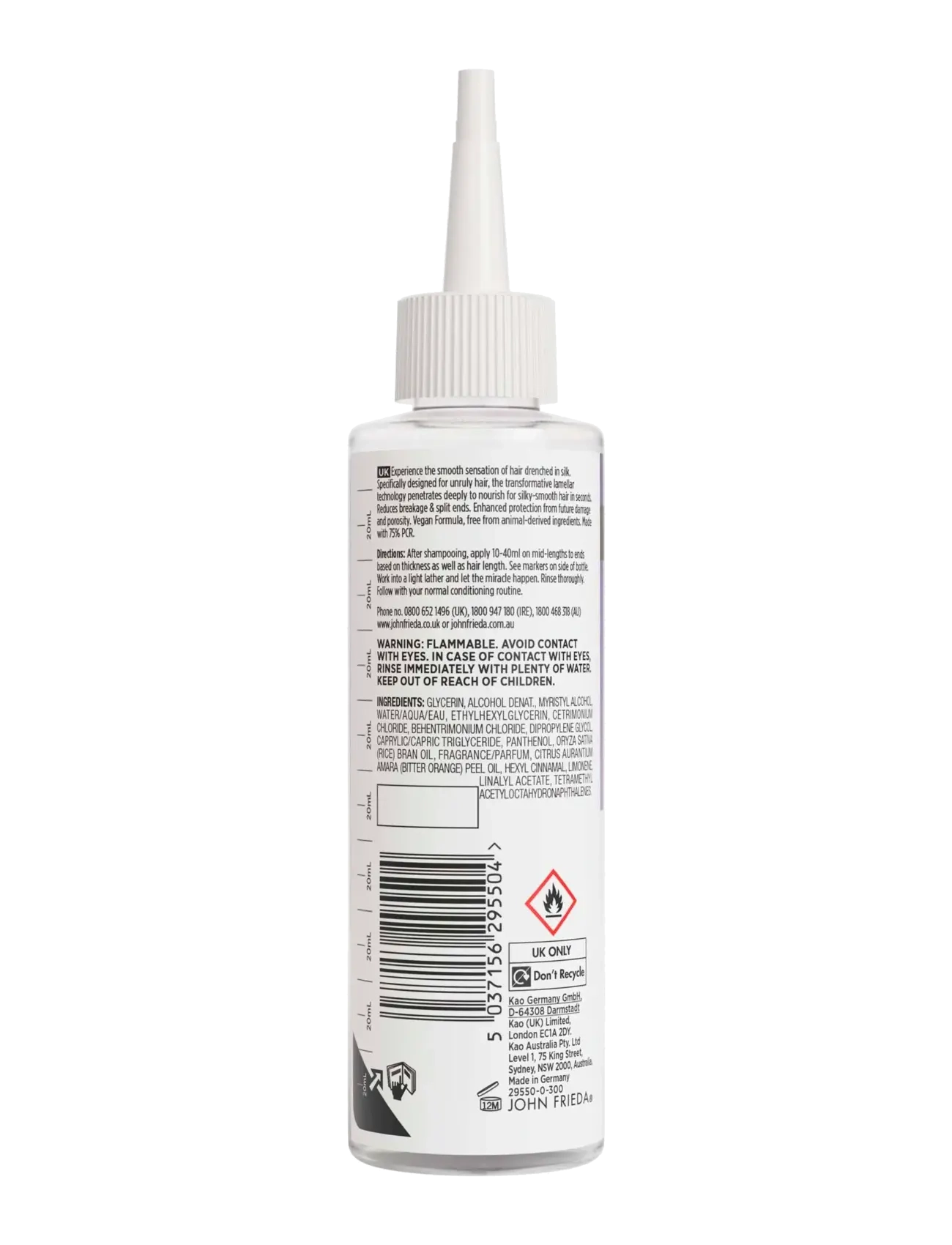 John Frieda - Frizz Ease Miraculous Recovery Silk Drench Smoothing Water 200 ml - hårserum - clear - 2