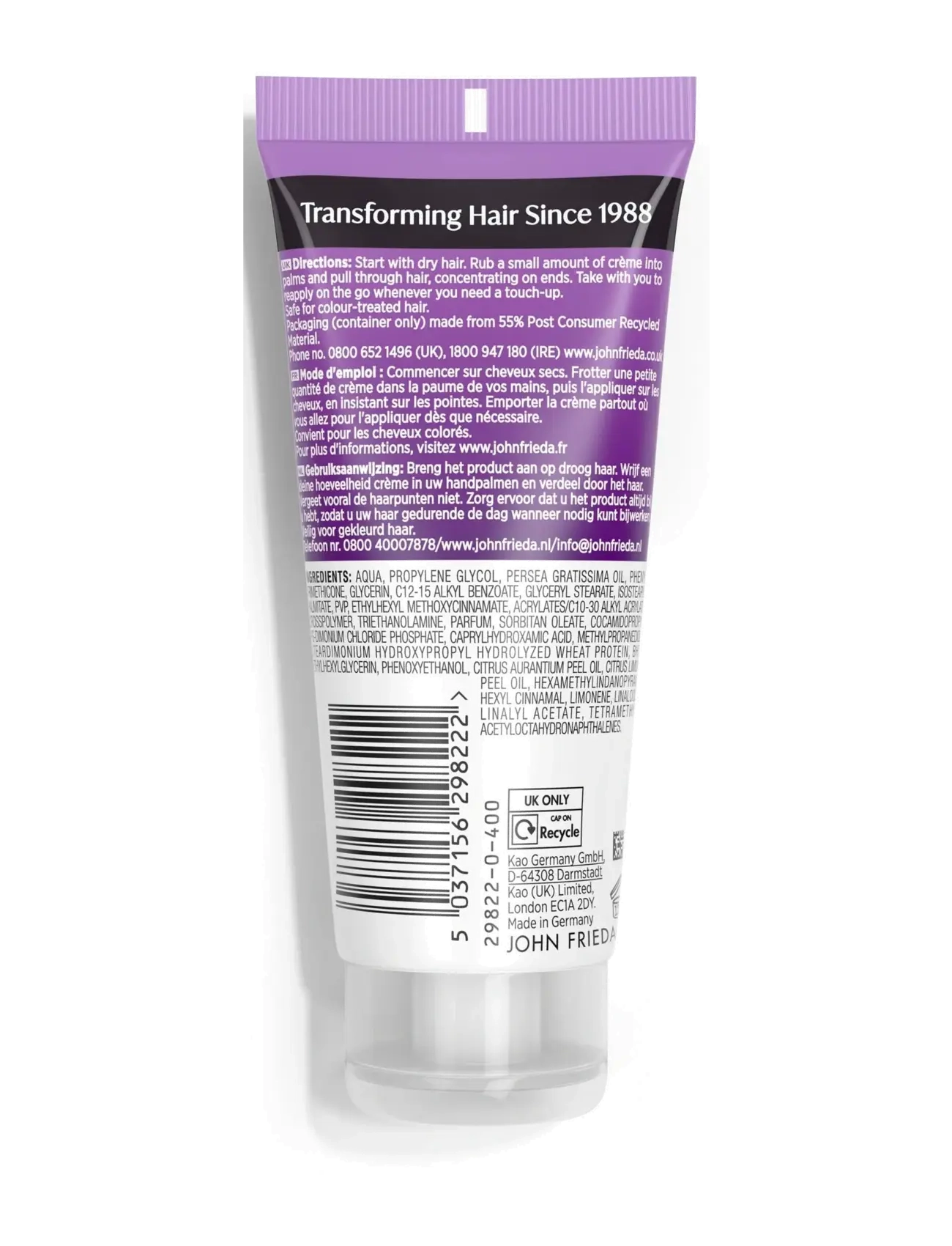 John Frieda - Frizz Ease Touch-up creme 100 ml - stylingkräm - clear - 1