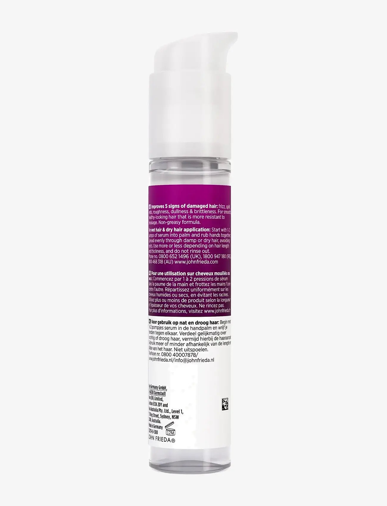 John Frieda - Frizz Ease The Rescuer Serum 50 ml - hår - clear - 1
