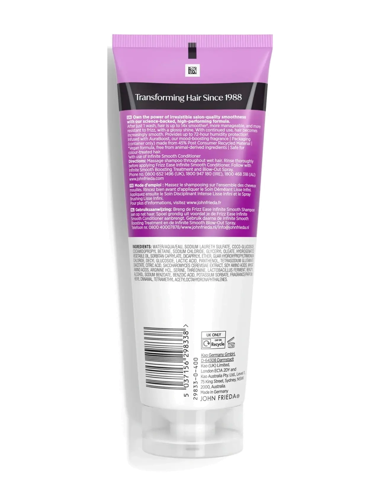 John Frieda - Frizz Ease Infinite Smooth Shampoo 250 ml - shampoo - clear - 1