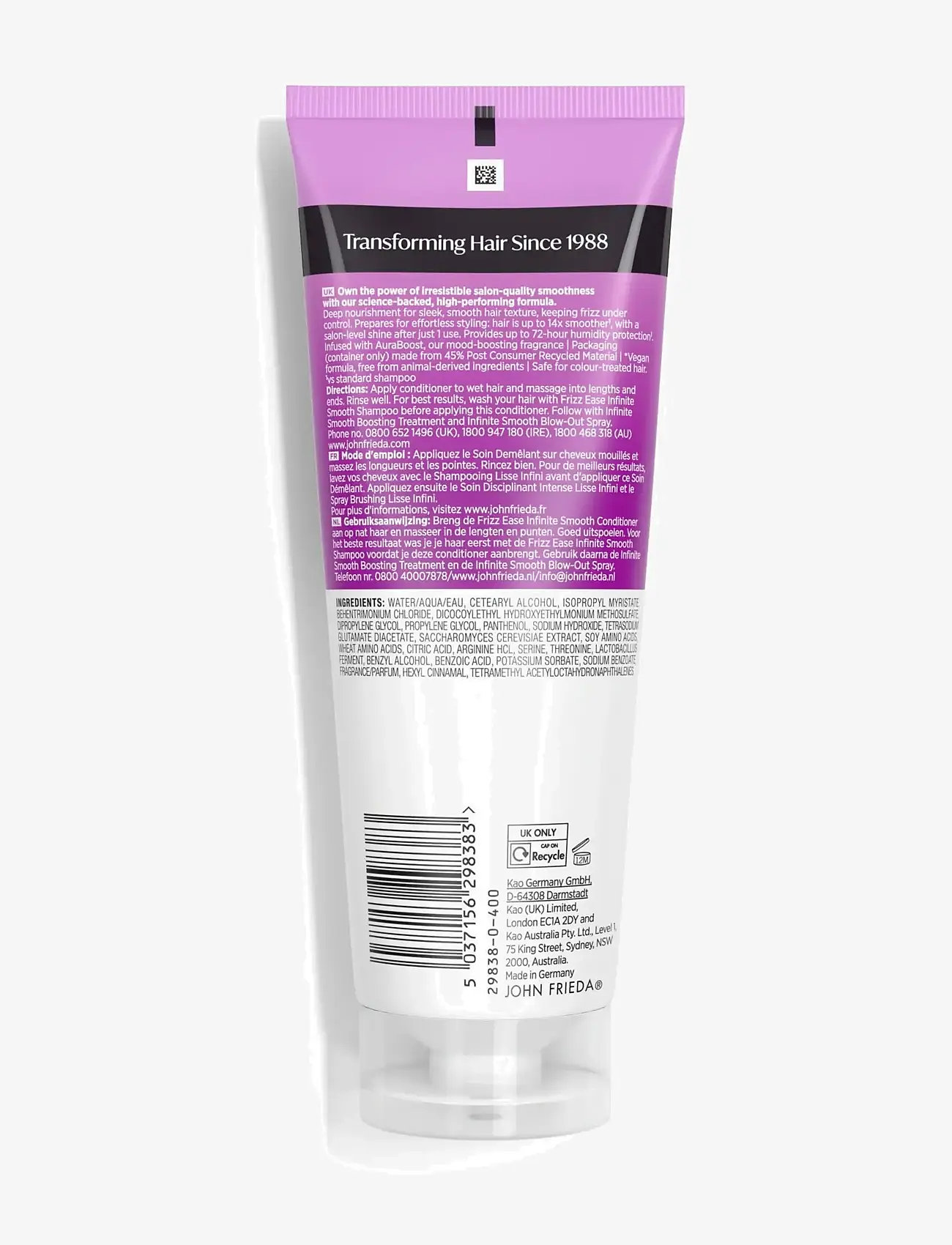 John Frieda - Frizz Ease Infinite Smooth Conditioner 250 ml - balsam & conditioner - clear - 1