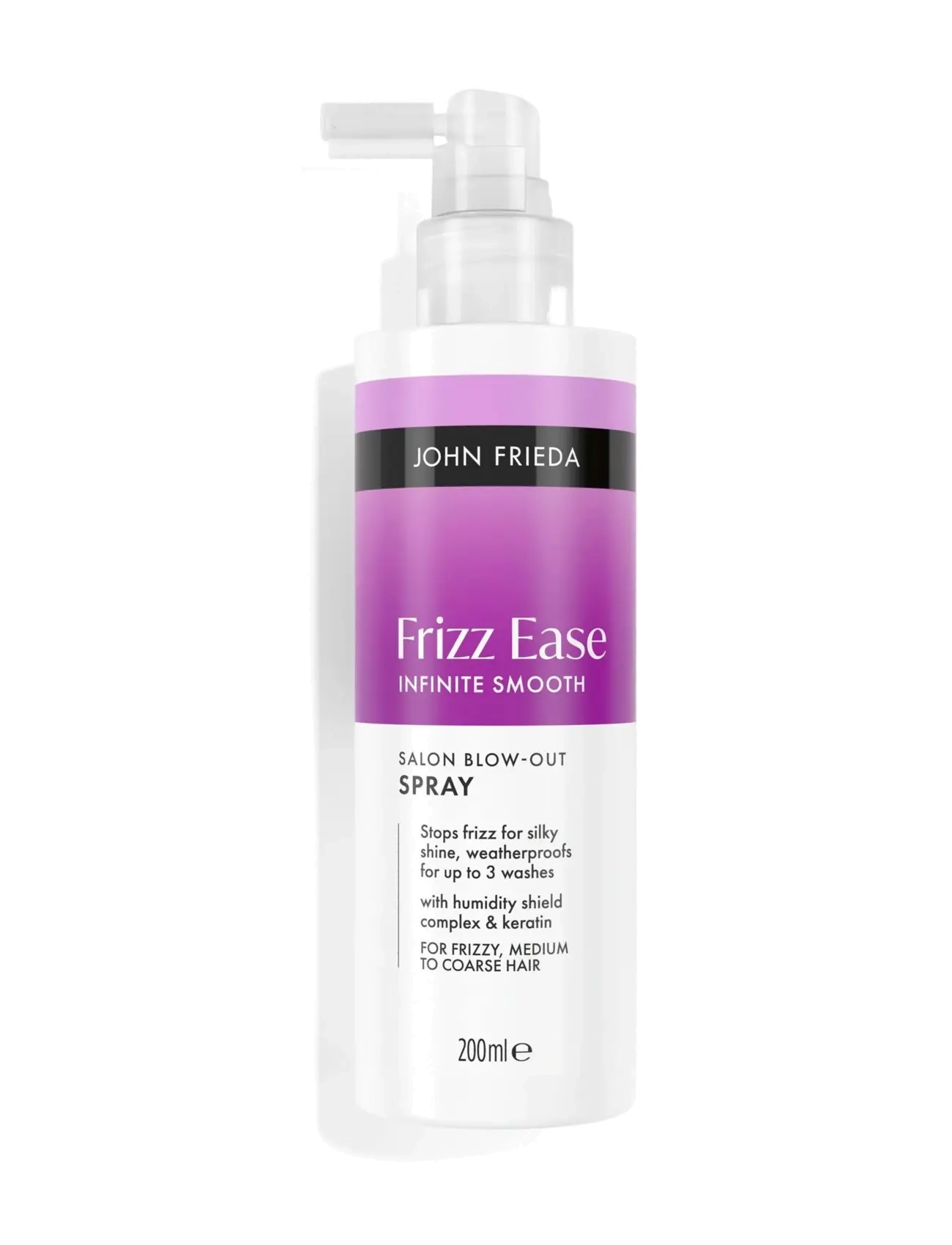 John Frieda Frizz Ease Infinite Smooth Blowout Spray 200 Ml, Volumenspray, Nude, Str: 200 ML