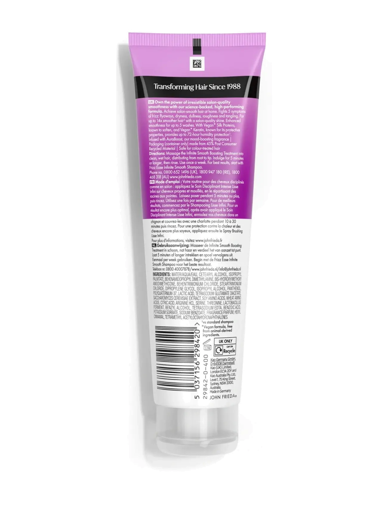 John Frieda - Frizz Ease Infinite Smooth Care treatment 150 ml - behandling - clear - 1