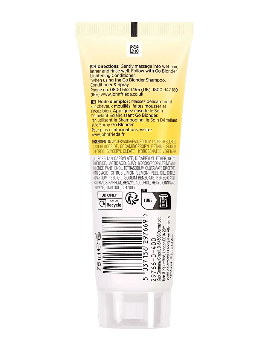 John Frieda - Go Blonder Lightening Shampoo 75 ml - silvershampoo - clear - 1