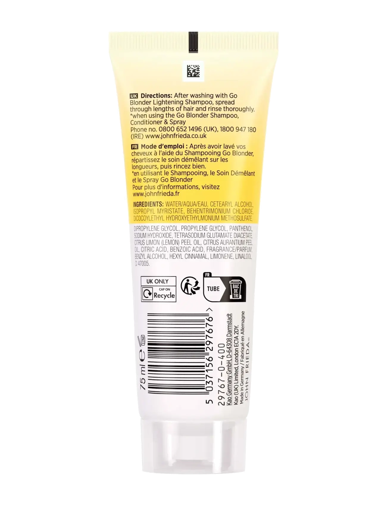 John Frieda - Go Blonder Lightening Conditioner 75 ml - silverbalsam - clear - 1