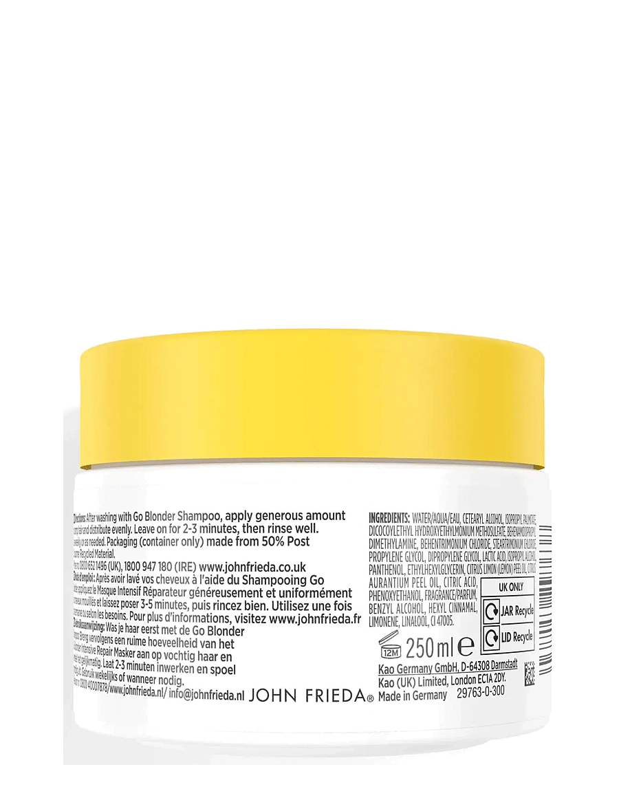 John Frieda - Go Blonder Intensive Repair Mask 250 ml - hårinpackning - clear - 1