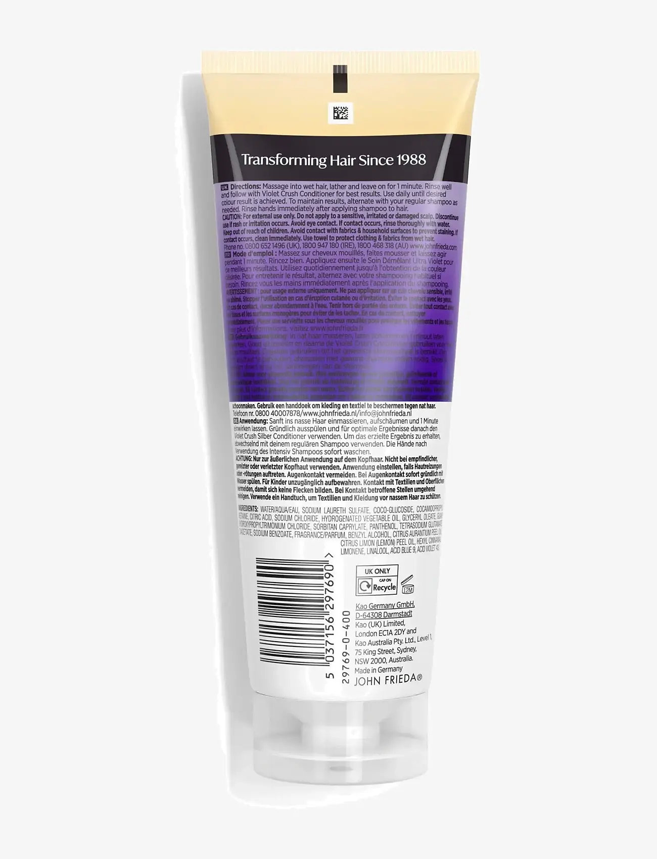 John Frieda - Violet Crush Intensive Purple Shampoo 250 ml - silvershampoo - clear - 1