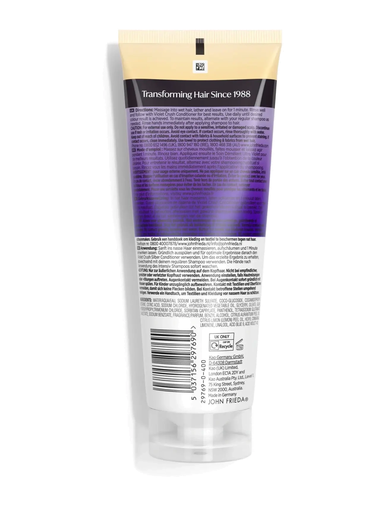 John Frieda - Violet Crush Intensive Purple Shampoo 250 ml - silvershampoo - clear - 1