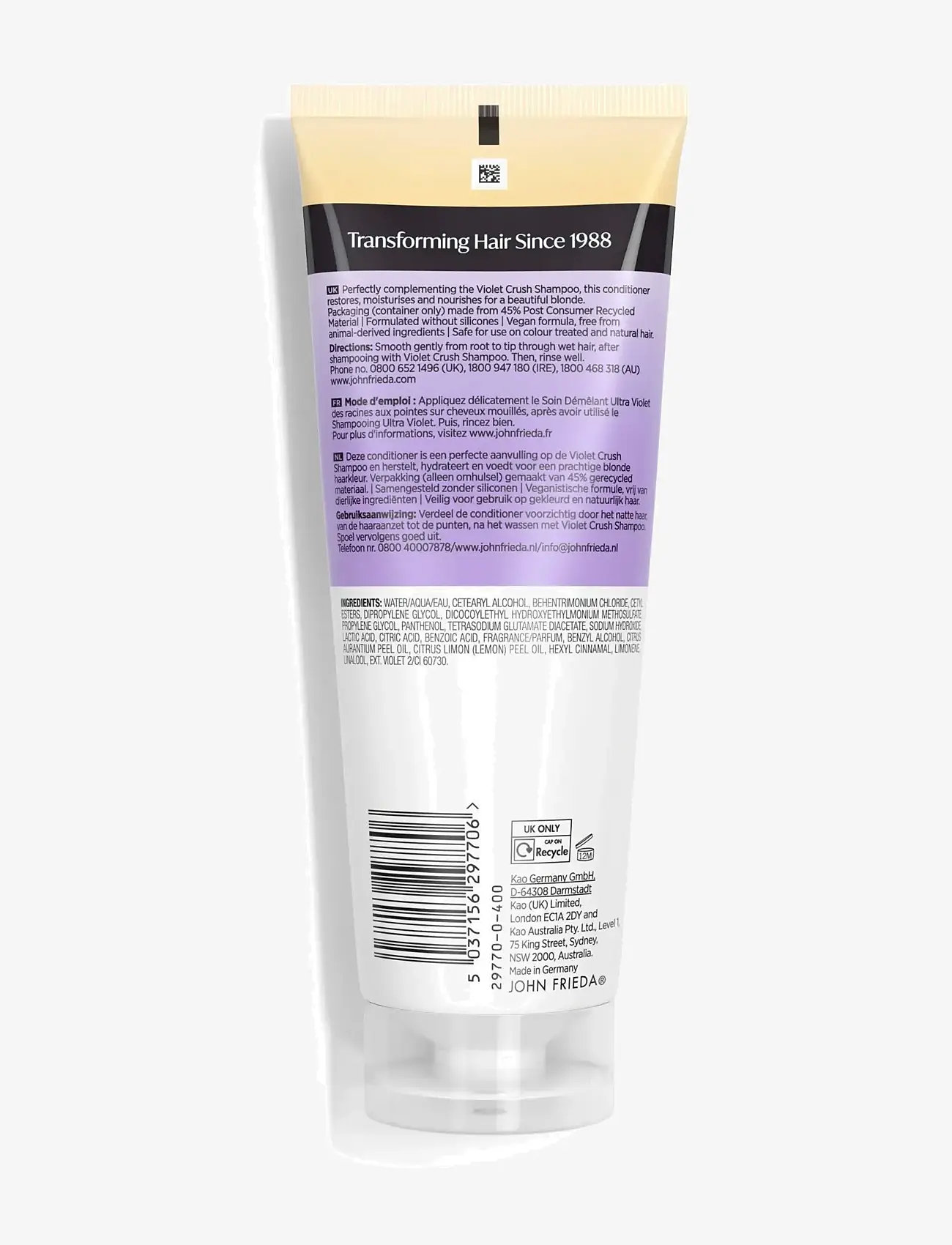 John Frieda - Violet Crush Purple Conditioner 250 ml - silver-balsam - clear - 1