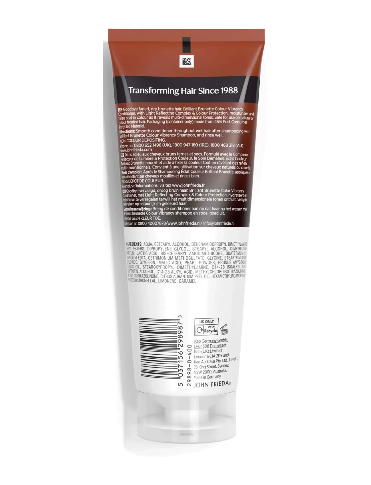 John Frieda - Brilliant Brunette Colour Protecting Conditioner 250 ml - balsam - clear - 1