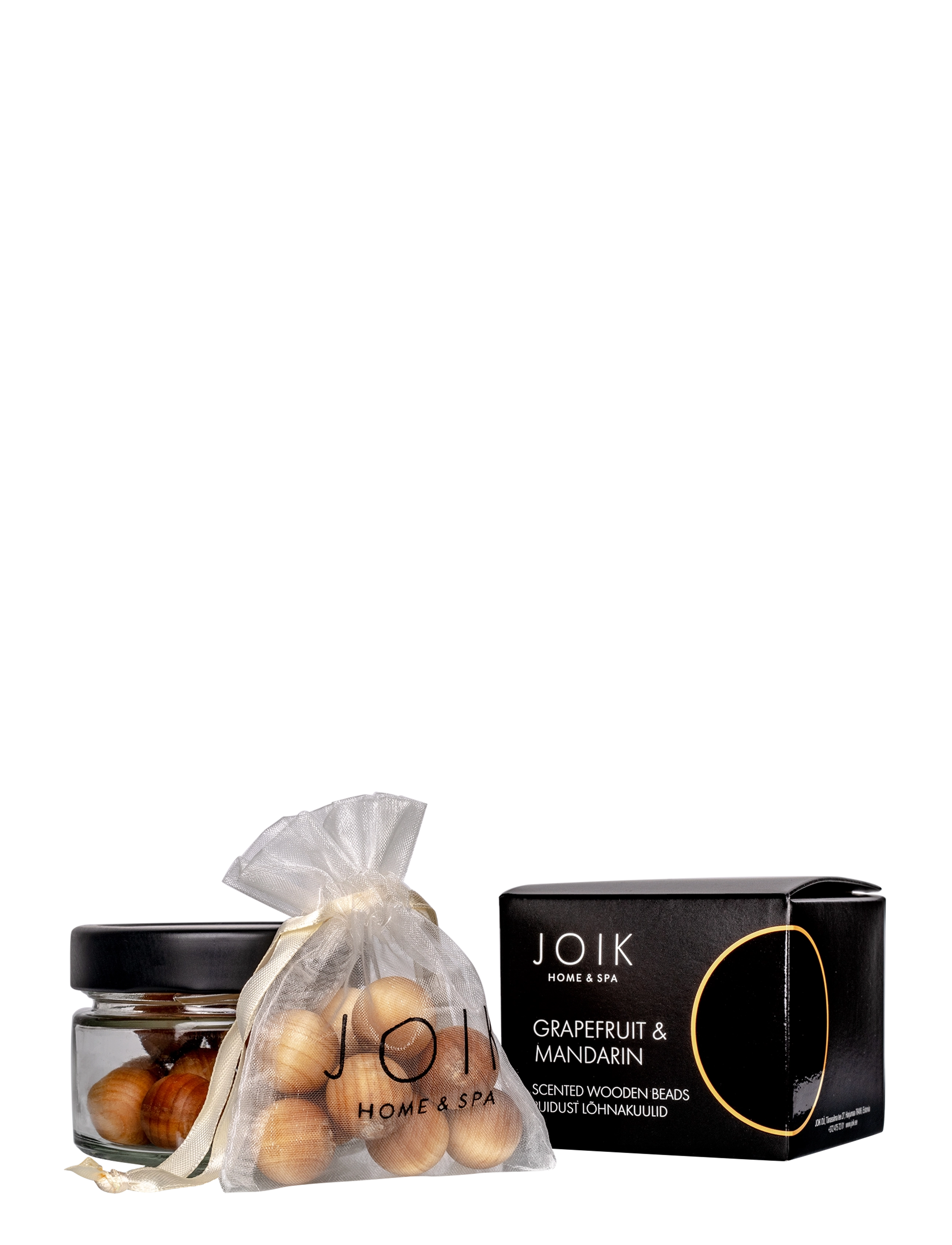 JOIK Home & Spa Scented Wooden Beads Grapefruit & Mandarin, Home, Nude, Str: 150 g