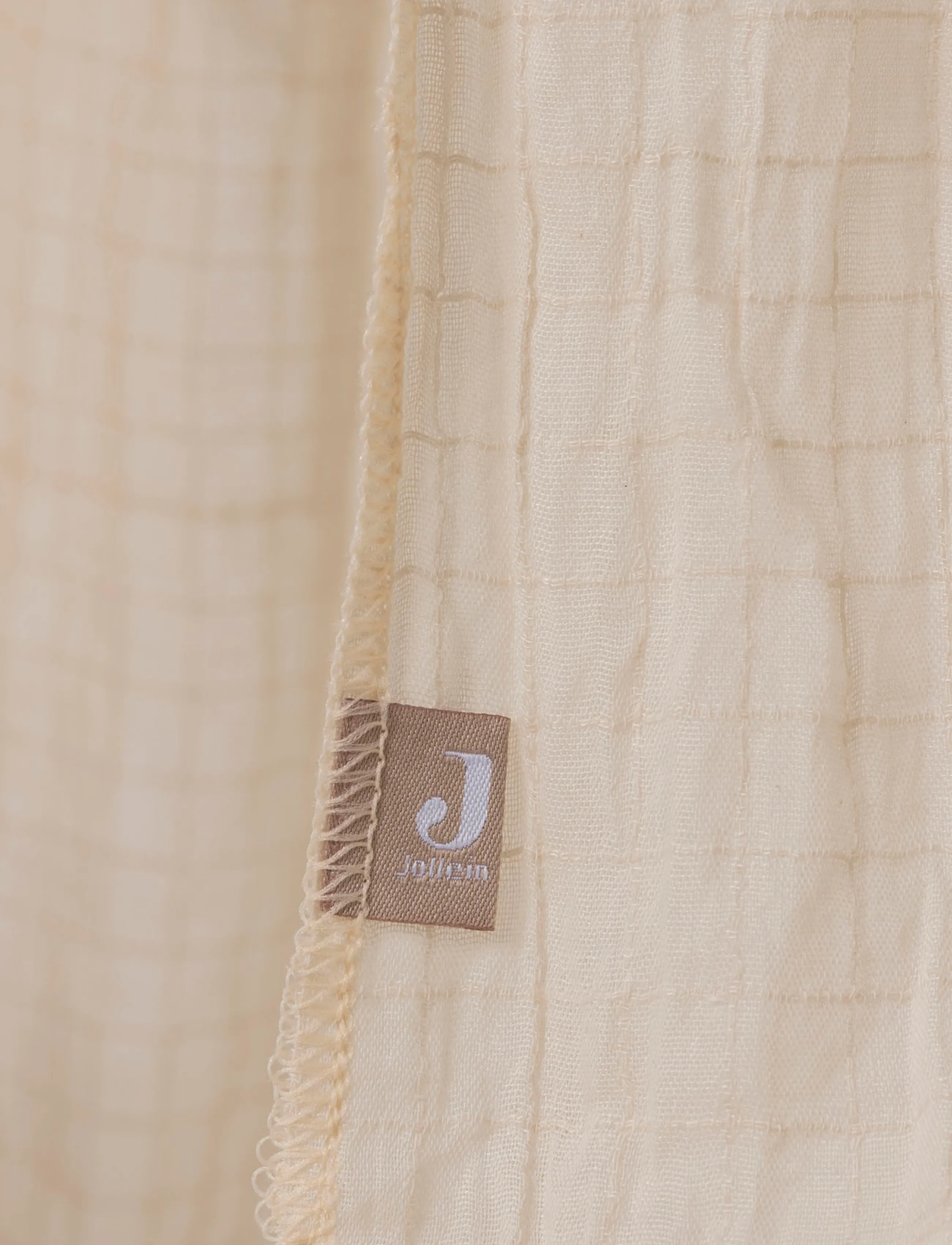 Jollein - Veil Vintage - Cosy Check - sänghimmel - sand - 2