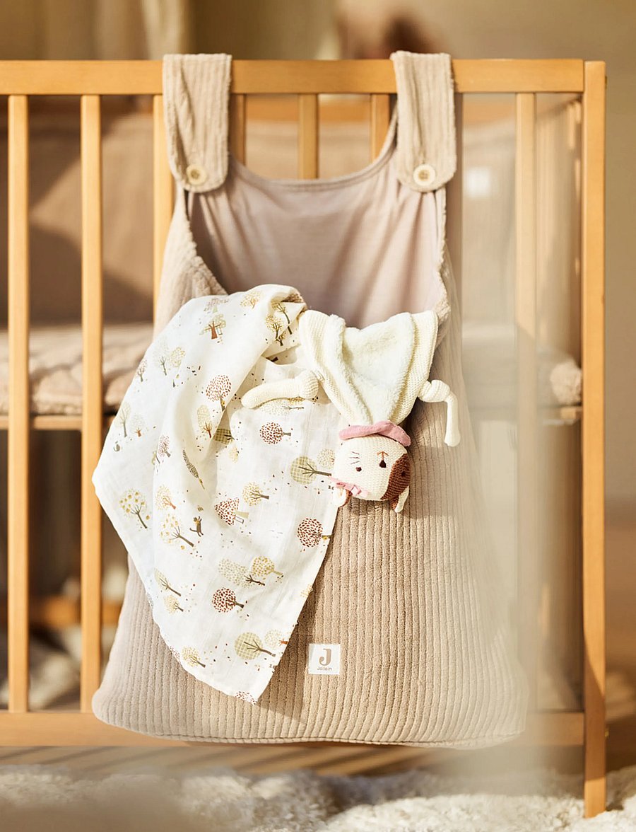 Jollein - Playpen Storage Bag Jacquard - kinderbettorganizer - milky coffee - 0