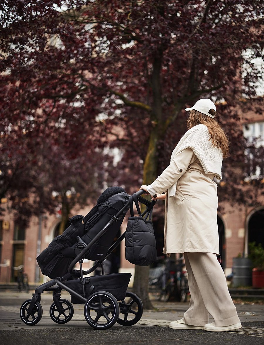 Jollein - Footmuff buggy/stroller - Embossed - barnvagnar & tillbehör - black - 0
