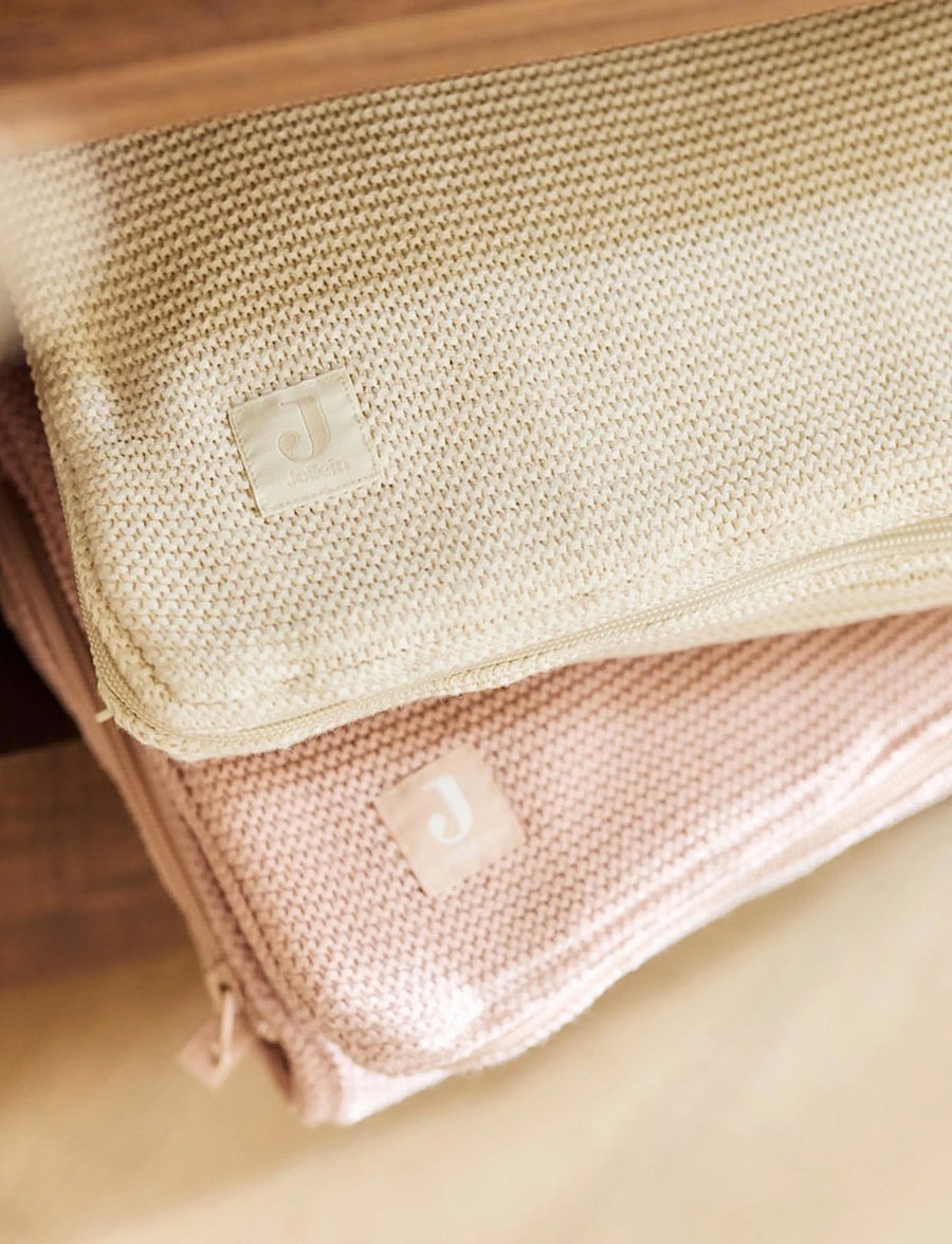 Jollein - Footmuff group 0+ 3/5 points - Basic Knit - barnvagnar & tillbehör - oatmeal - 0