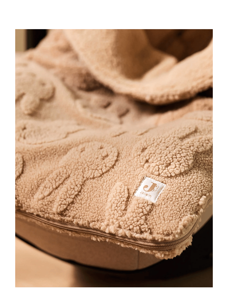 Jollein - Footmuff group 0+ 3/5 points - Cloudy Rib - kinderwagen & zubehör - biscuit - 3