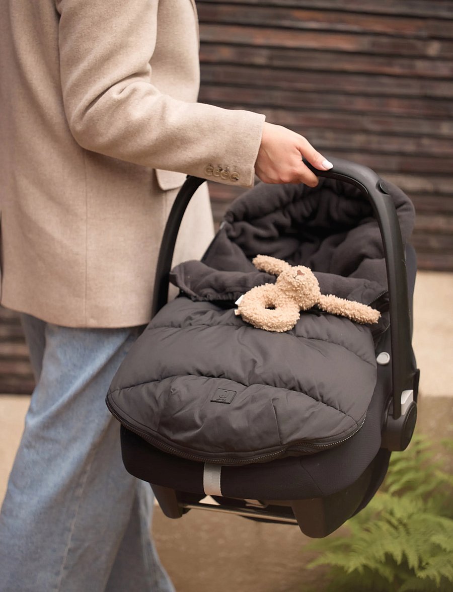 Jollein - Footmuff group 0+ 3/5 points - Cloudy Rib - black - 0