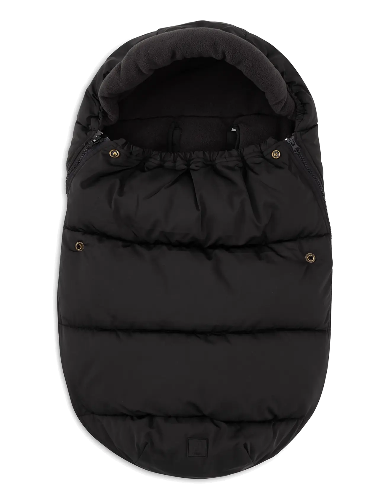 Jollein - Footmuff group 0+ 3/5 points - Cloudy Rib - black - 5