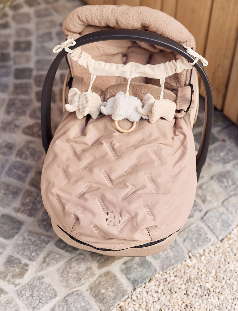 Jollein - Footmuff group 0+ 3/5 points - Puffed - barnvagnar & tillbehör - milky coffee - 0